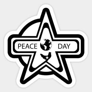 Symbol of peace day emblem Sticker